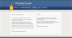 Desktop Screenshot of pharmacistforyou.com.au