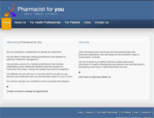 Tablet Screenshot of pharmacistforyou.com.au